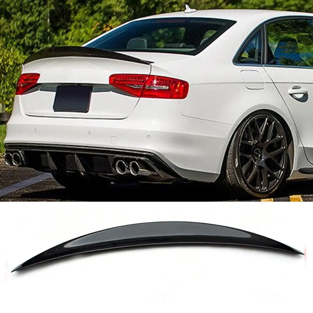 Задний спойлер для Audi A4 b8 5 S4 4 дверь 2013 ~ 2016 стиль HK углеродное волокно|Спойлеры и