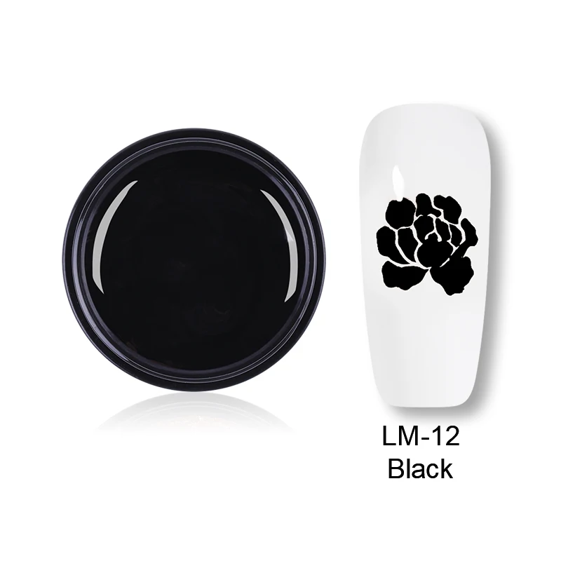 LM-12 LEMOOC, 5 мл, гель для стемпинга для ногтей, 14 цветов, гель для рисования, лак для ногтей, впитывающий УФ-гель для ногтей, цветная пластина для штампов - Цвет: LM-12