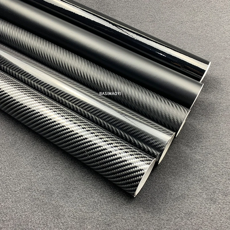 Пленка черная глянцевая виниловая из углеродного волокна наклейка