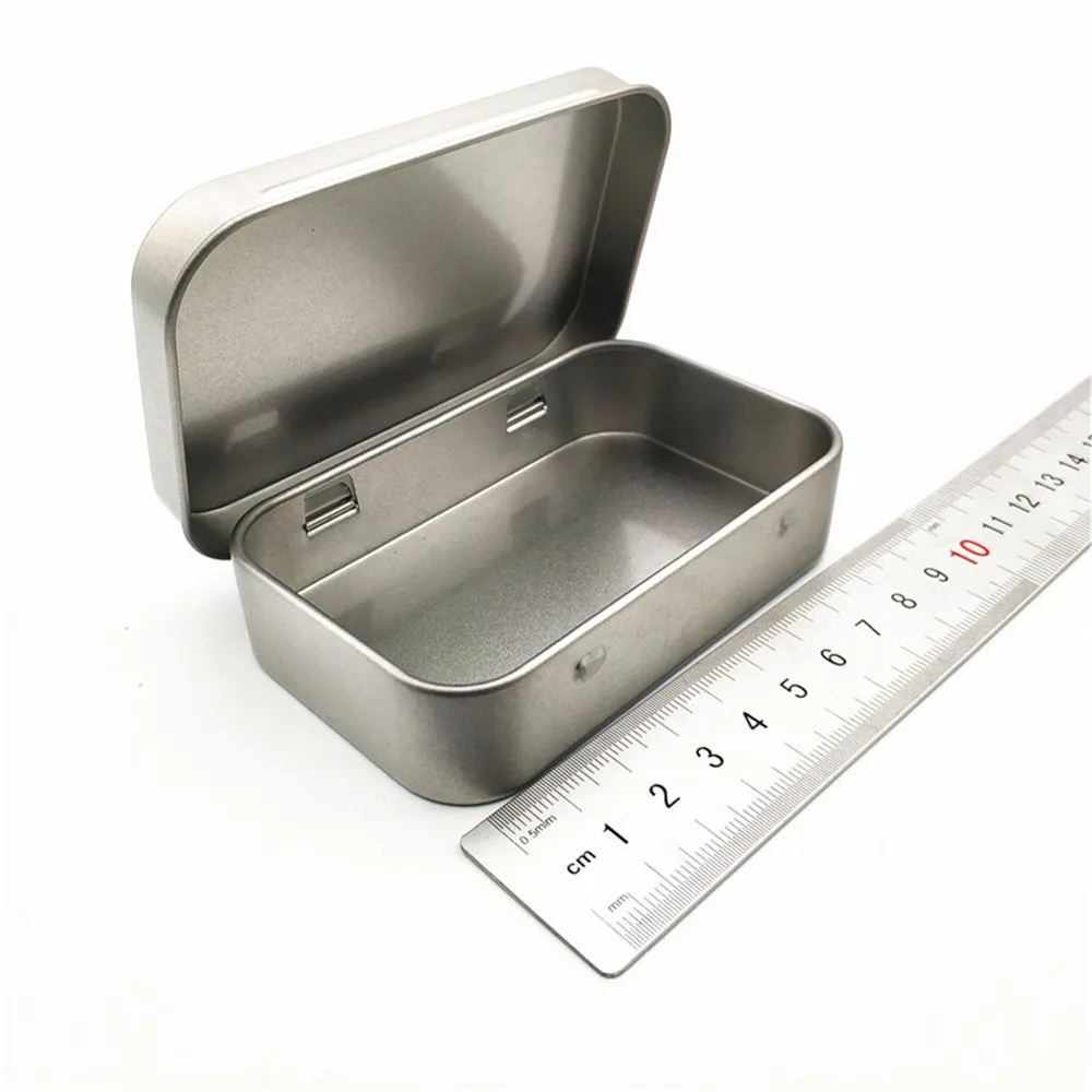 5/10 шт./лот маленький металлический ящик для хранения жестяной серебряный