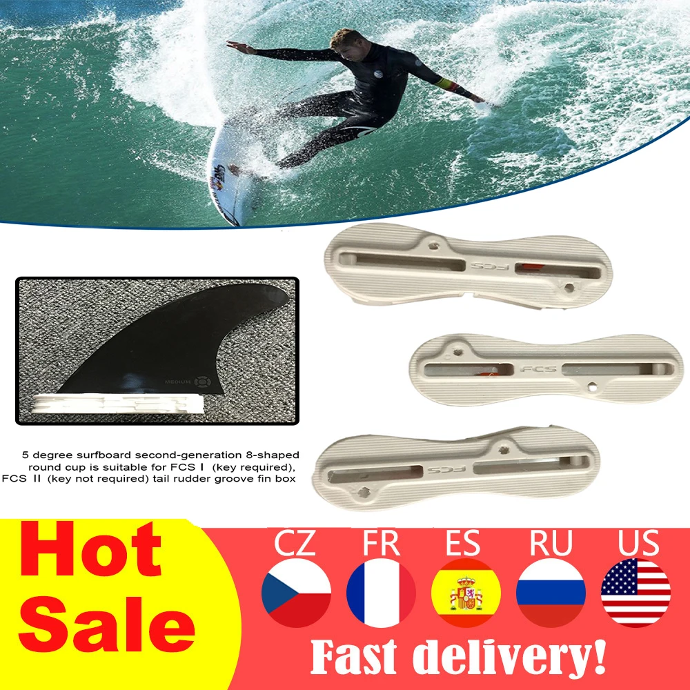

Fusion Fin Box Set Plastic Surfboard Fin Box 5 Degree FCS II Fusion Surf Fin Box for FCS Surfboard Fins Surfing Plugs Swim Parts