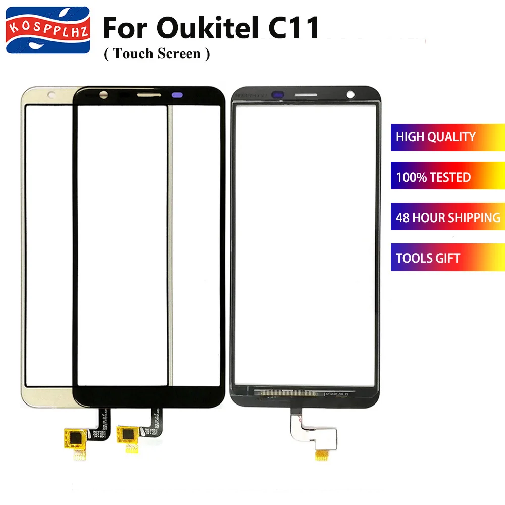 100% новый для Oukitel C11 сенсорный Экран внешний экран со стеклянной панелью объектив