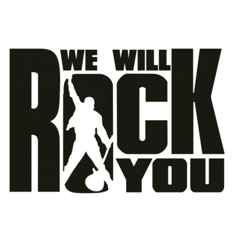 

Personality Car Stickers We Will Rock You Funny Car Decals KK Vinyl Sunscreen Waterproof 22cmX15cm