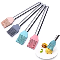 long handle silicone barbecue oil brush stainless steel butter cream bread jam basting brushes kitchen cake pastry baking tools