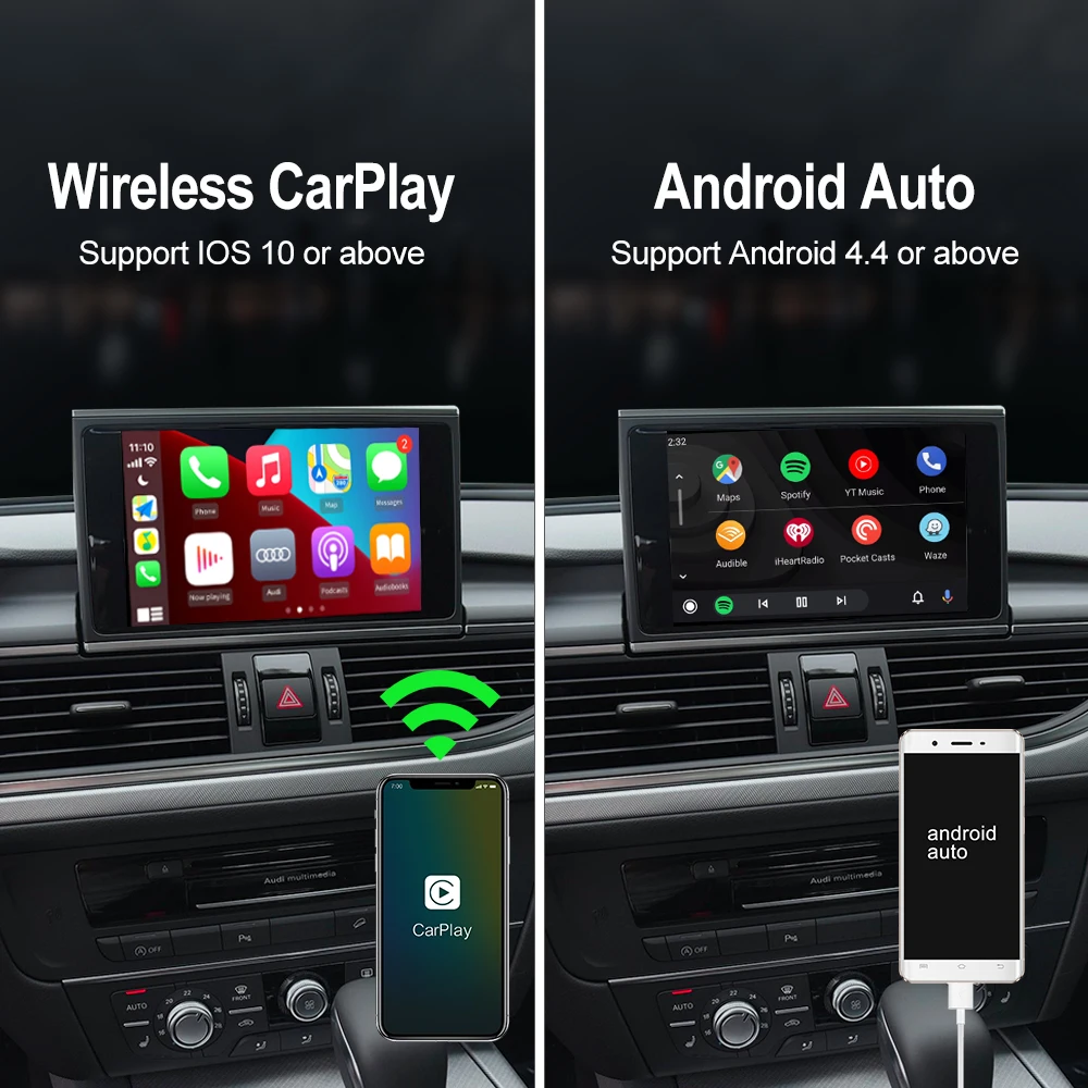 Carlinkit мини беспроводной CarPlay Ai Box Android Авто USB-ключ Plug and Play Youtube Netfix Разделенный