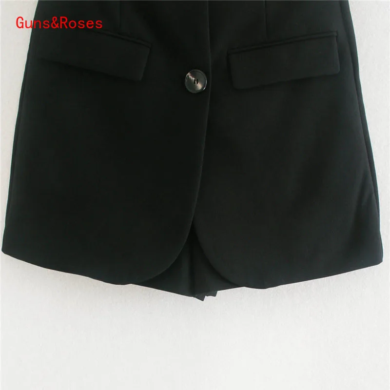 

Women Chic Fashion Double Button Shorts Skirts Vintage High Waist Office Wear Female Skort Mujer