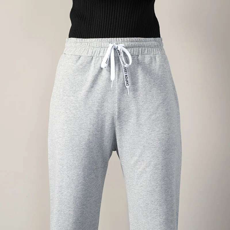 

Casual Fit Women Pants Healthy Cotton Wide Leg Pants Spring Autumn Casual Ladies Trousers Sportswear Joggers Female Clothes