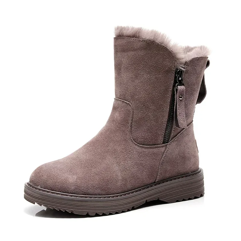 

2021 Winter New Korean Version Plus Velvet Warm Snow Boots Female Short Tube Cotton Boots Tassel Zipper Boots Cotton Shoe