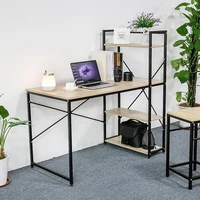computer laptop desk modern style computer desk with 4 tiers bookshelf for home office studying living room furniture hwc
