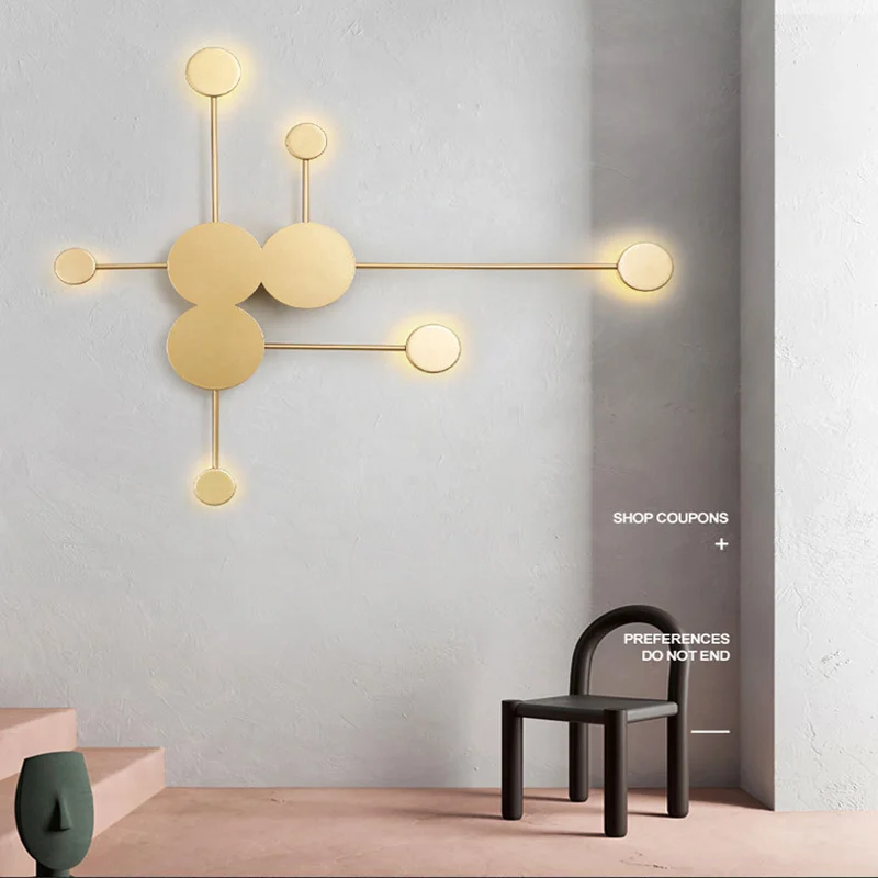 

Nordic creative led wall lamp staircase aisle wall lamp background wall bedroom bedside wall lamp simple living room wall lamp