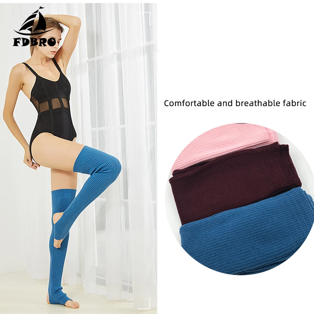 FDBRO новые профессиональные аксессуары для танцев женские Гетры длинные