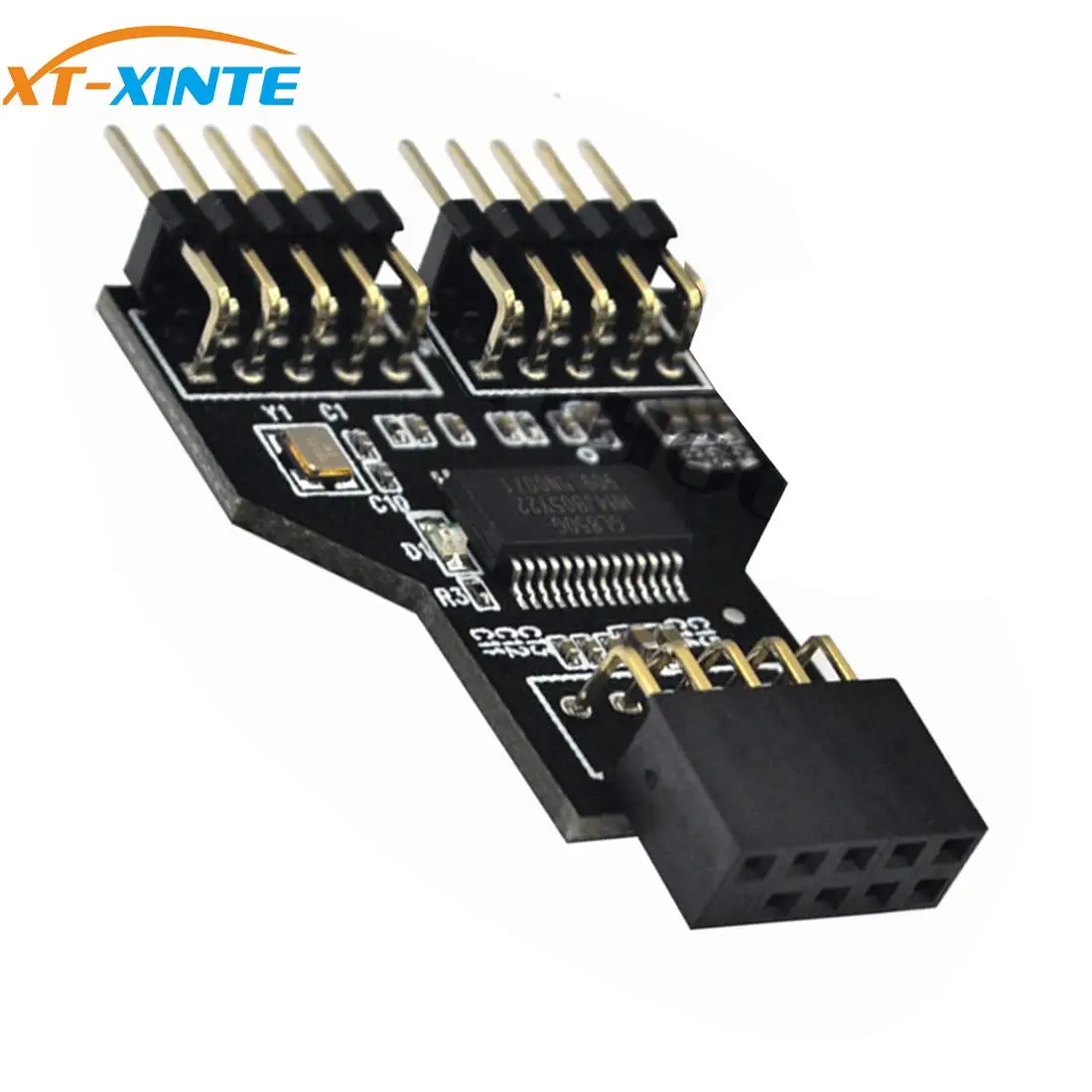 

Motherboard USB 9Pin Interface Header Splitter 1 to 2 Extension Cable Adapter 9-Pin USB HUB USB 2.0 Connectors for RGB Bluetooth