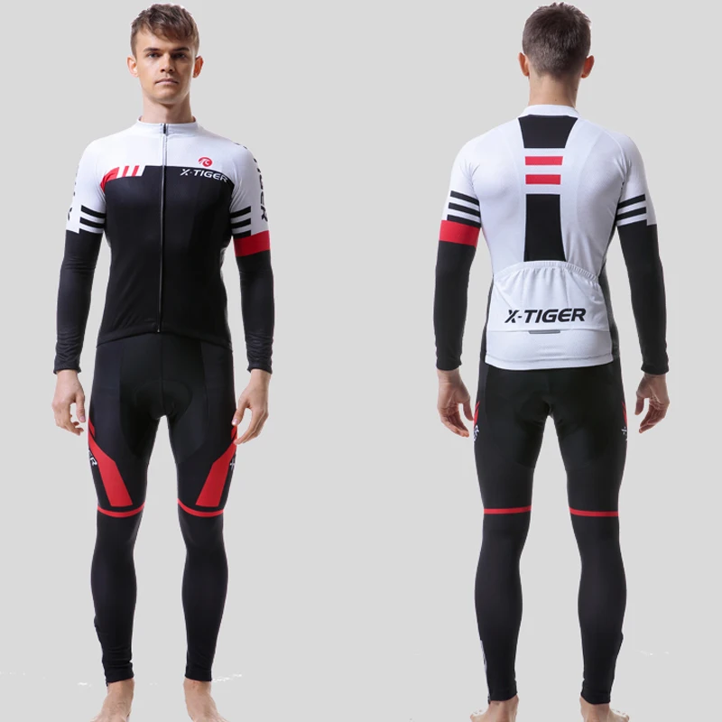 X Tiger с длинными рукавами спортивный комплект для велоспорта Весна MTB