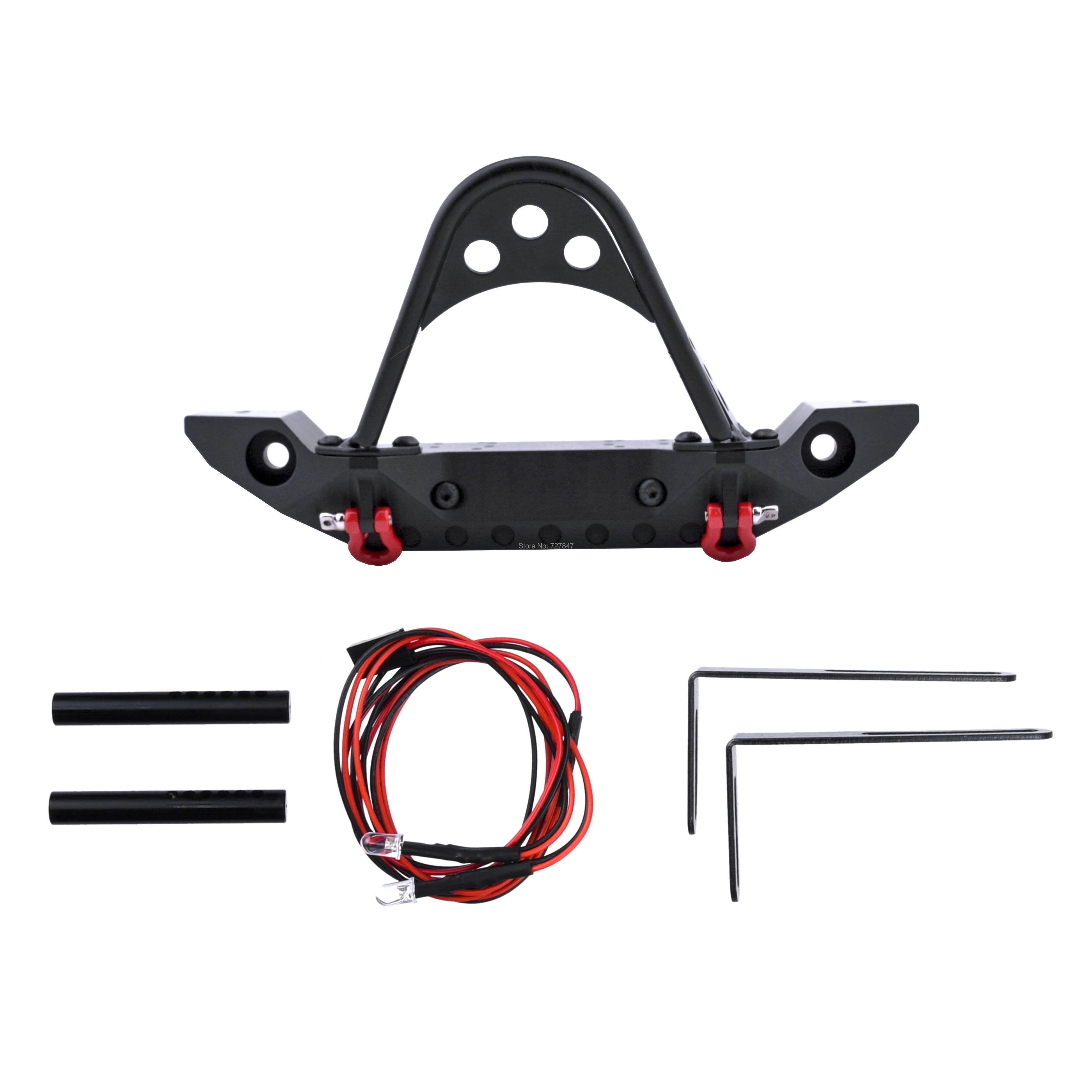 

1:10 металлический черный передний бампер светильник кой для гусеничного автомобиля 1/10 RC Traxxas TRX-4 Axial SCX10 и SCX10 II 90046 SCX10 III AXI03007