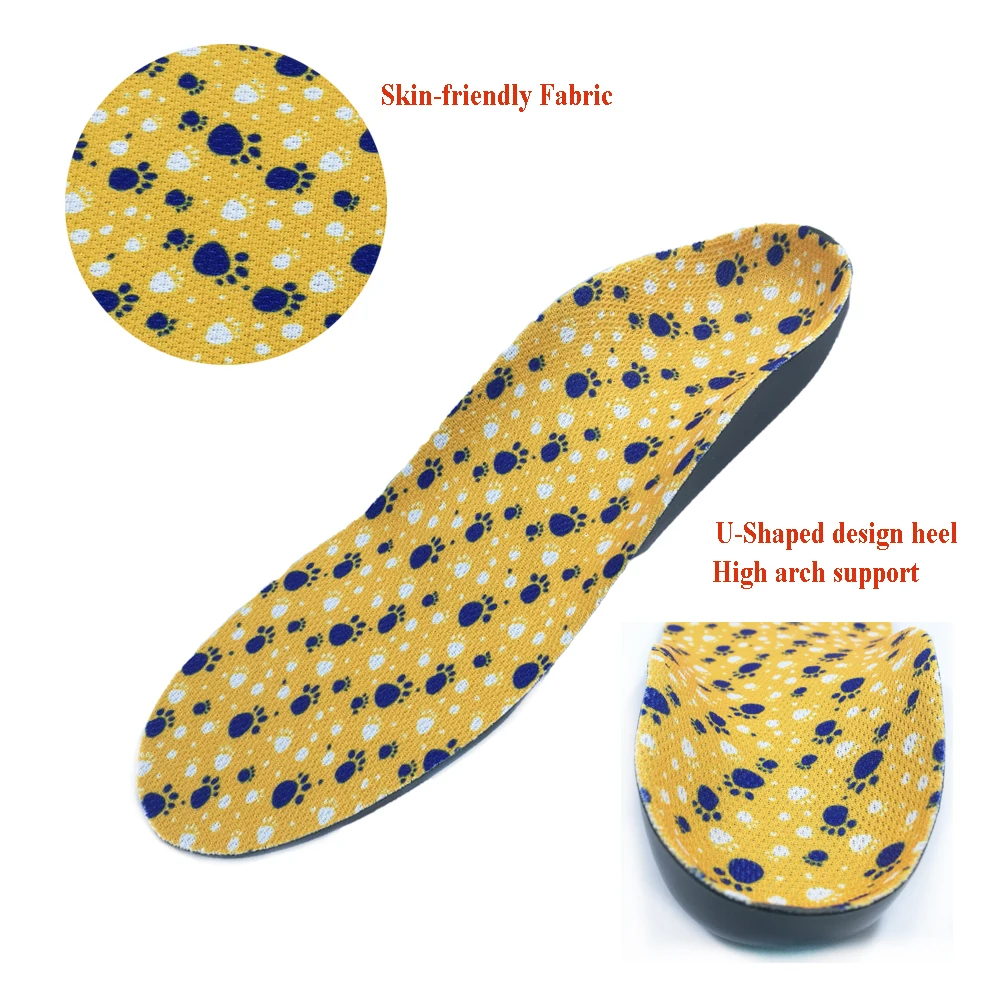 Kids Shoes Accessories Orthopedic Insoles For Children High Arch Support Flatfoot X/O Leg Clubfoot Healthy Full Pads