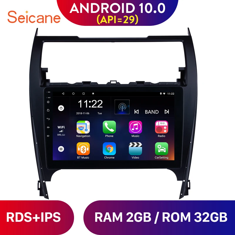 Seicane Android 10 0 RDS Прокат Авто Радио Стерео головное устройство плеер для TOYOTA CAMRY 2012 2013