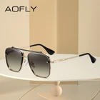 AOFLY солнцезащитные очки без оправы для мужчин, роскошные дизайнерские модные женские квадратные антибликовые очки для вождения, мужские солнцезащитные очки zonnebril heren UV400