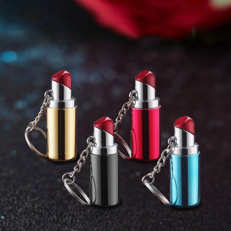 

Creative Smoke Lipstick Lighter Butane Cigarette Lighter Gas Lighters Smoking Accessories Gadgets Keychain