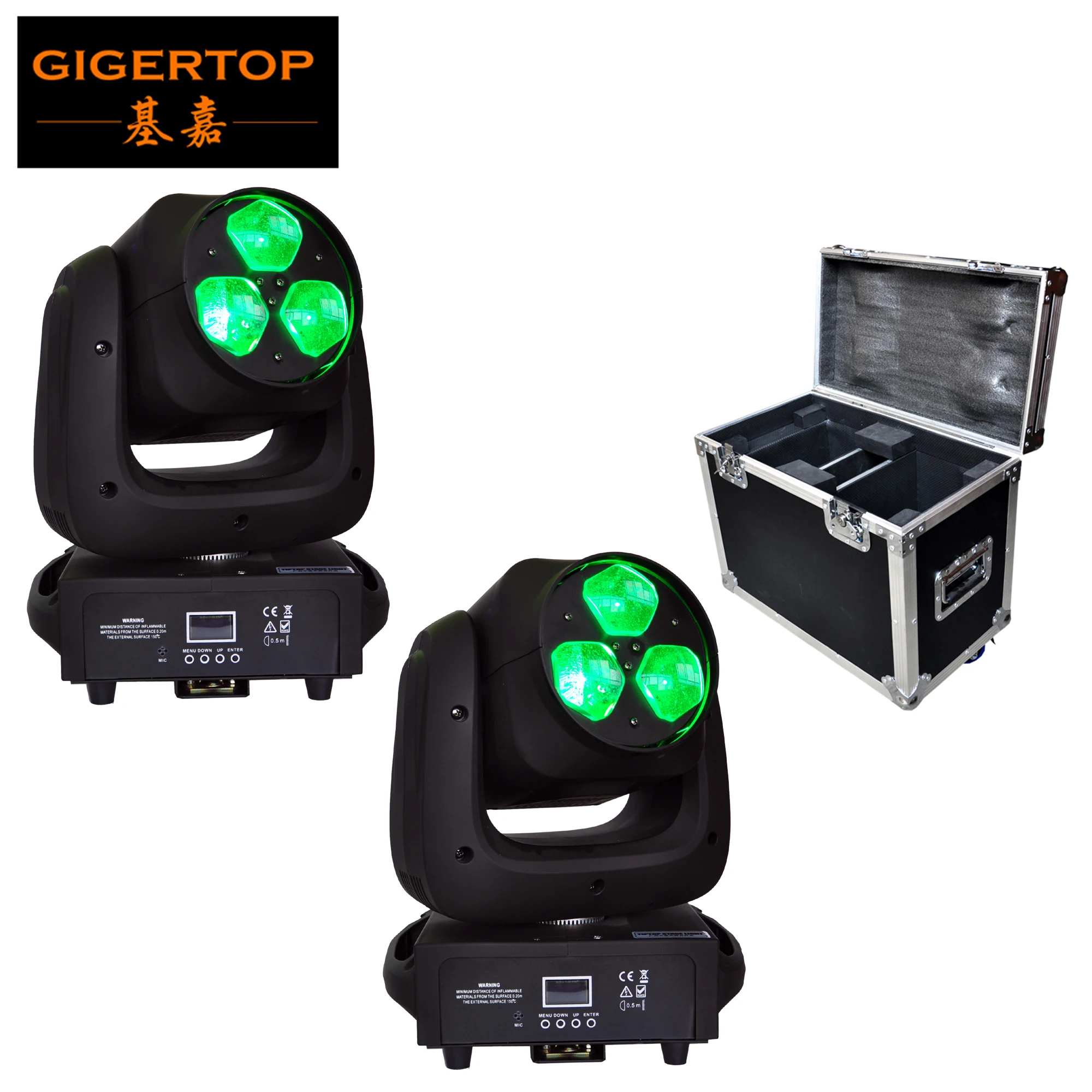 

TIPTOP Super Beam 3x40W RGBW 4IN1 LED Moving Head Light OLED Display DMX512/Auto/Sound/Master-slave Running Linear Dimmer Strobe