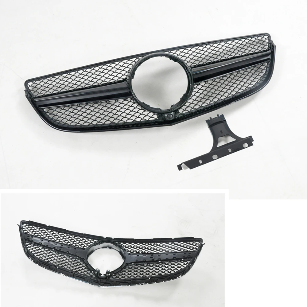 

AMG Style Front Grille For Mercedes Benz W207 C207 E Class Coupe 2014-2017 Black Car Upper Bumper Hood Mesh Grill W/ Camera Hole