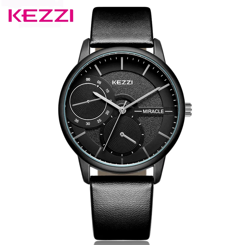 KEZZI мужские креативные часы модные кварцевые с двойным дисплеем