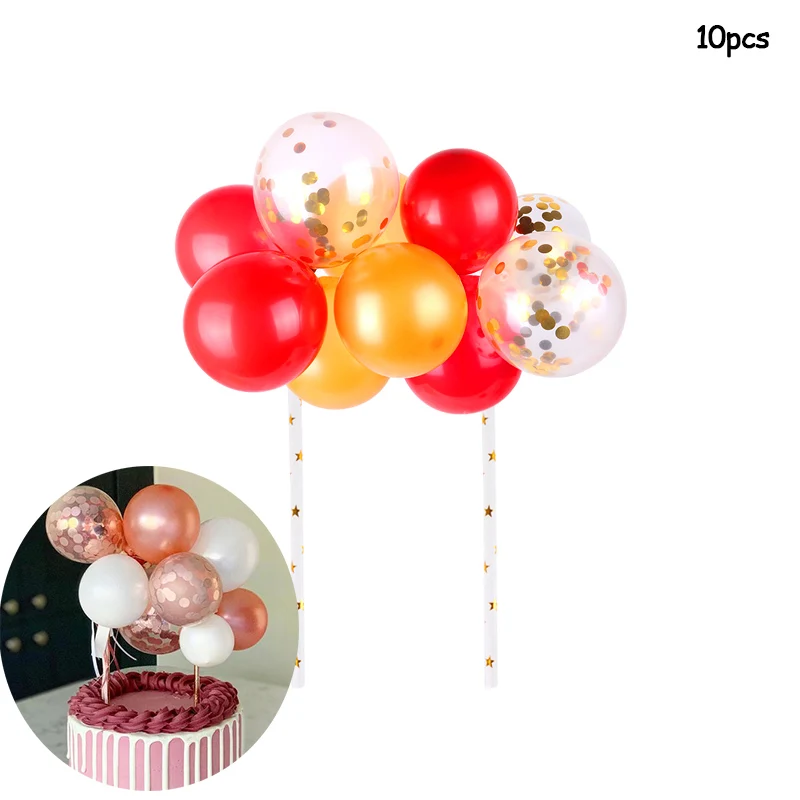 Style 3 Cyuan, 10шт., 5 дюймов, розовое золото, конфетти, праздничные надувные шары, вечерние шары, украшения для торта, кекс, свадебные принадлежности - Цвет: Style 3