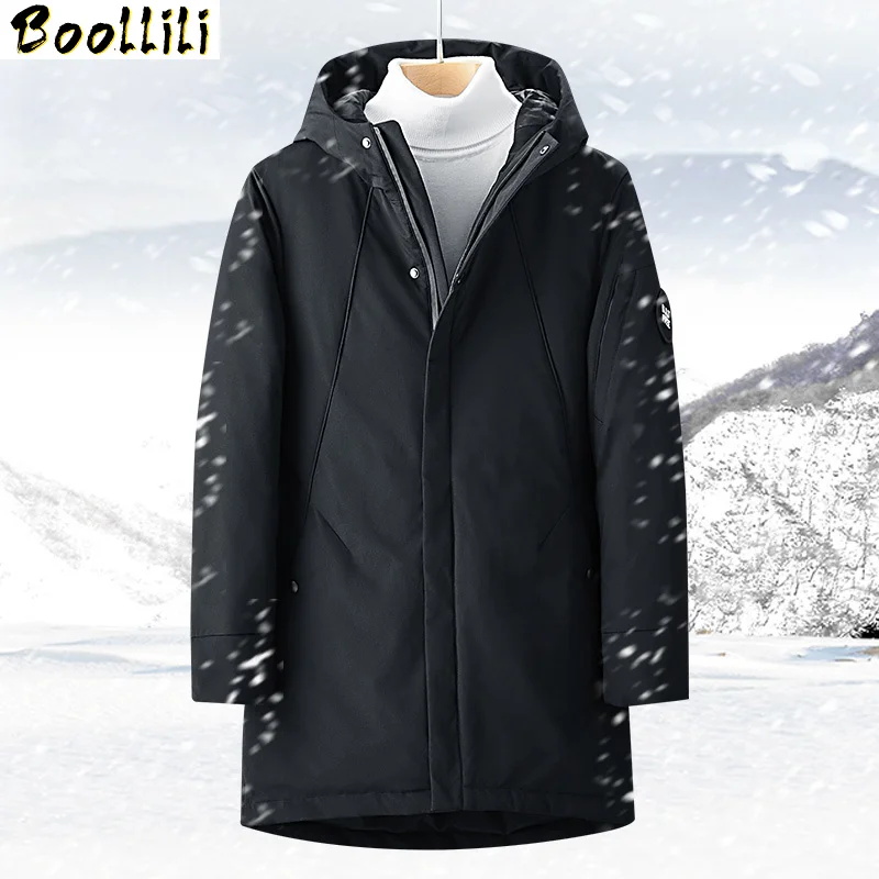Winter White 2023 Duck Down Jacket for Men Warm and High Quality Jackets Fashion Windproof Coat Long Coat Men Down Coat
