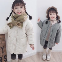 girls babys kids coat jacket outwear 2021 long thicken warm winter autumn outdoor top cotton fleece childrens clothing