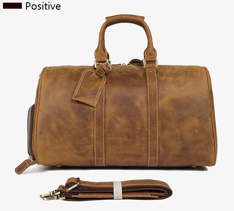 Большая вместительная мужская сумка для путешествий винтажная дорожная Crazy Horse