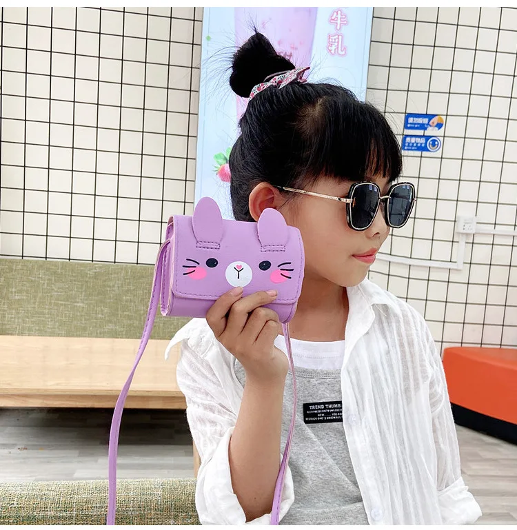 Little Girls Cute Rabbit Crossbody Bags Cartoon Baby Kids Coin Purse Handbags Lovely Children's Accessories Small Shoulder Bag