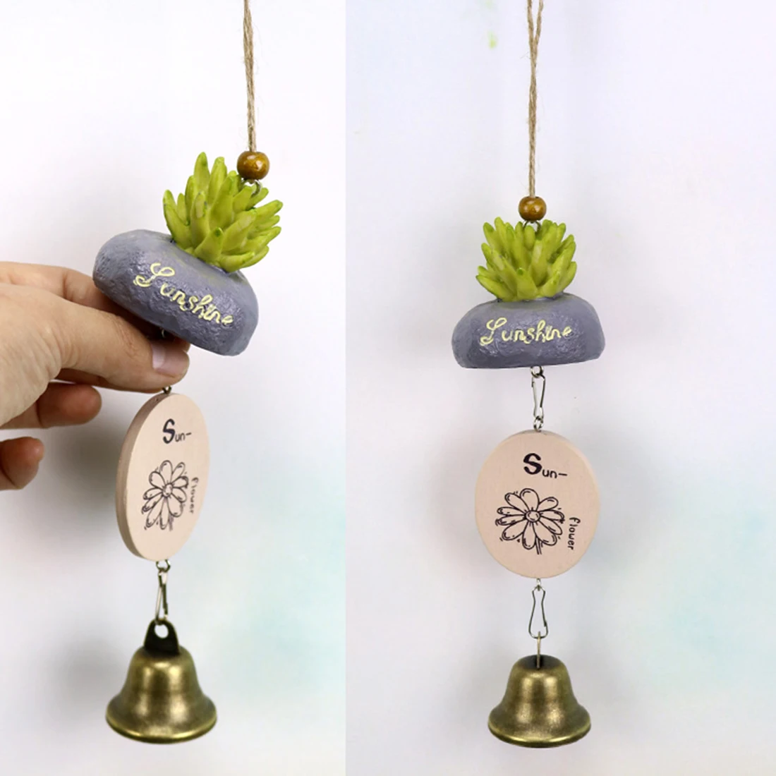 Креативные колокольчики в горшечном растении подвесные для украшения окон