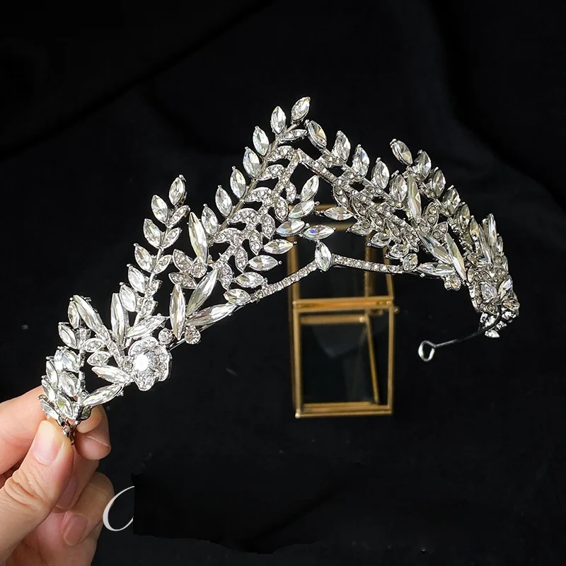 

Wheat Crown crystal Retro Queen Bridal tiaras novia Modeling wedding hair accessories