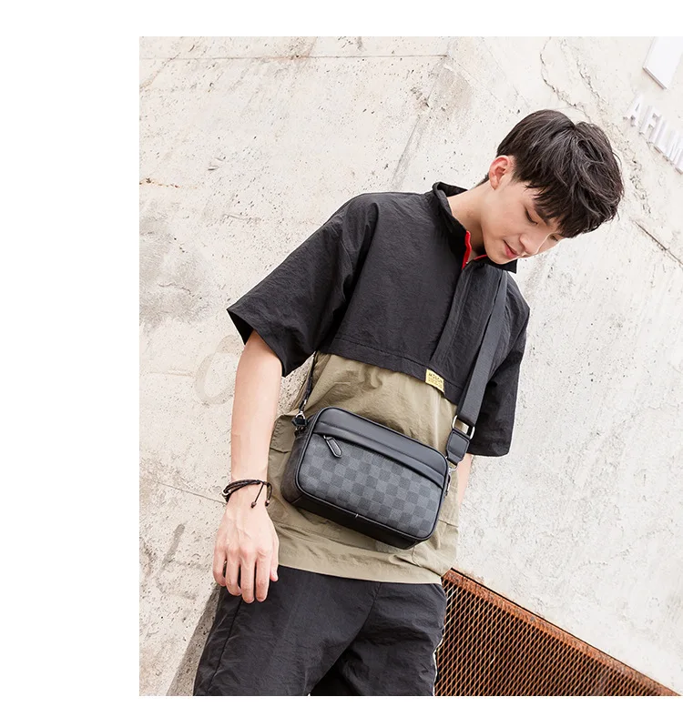 Новая повседневная сумка-конверт, мужская кожаная сумка через плечо, деловая сумка-портфель, мужские сумки-мессенджеры, большие горизонтальные