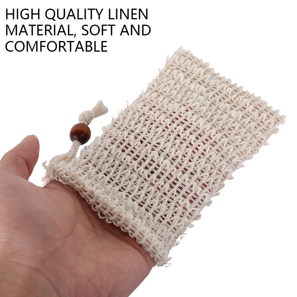 5 упаковок отшелушивающее мыло сумка из натурального льна сетка для мыла
