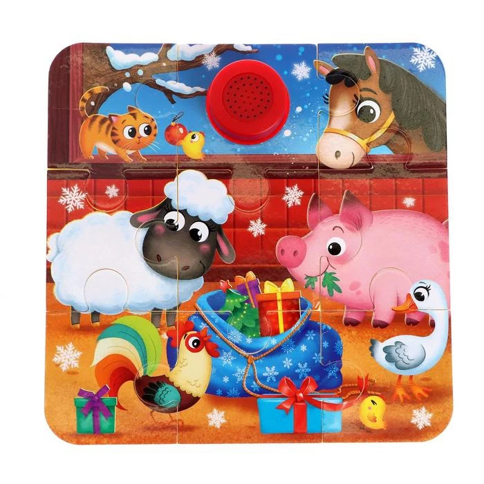 Мягкий пазл с музыкальным чипом Новогодние чудеса |