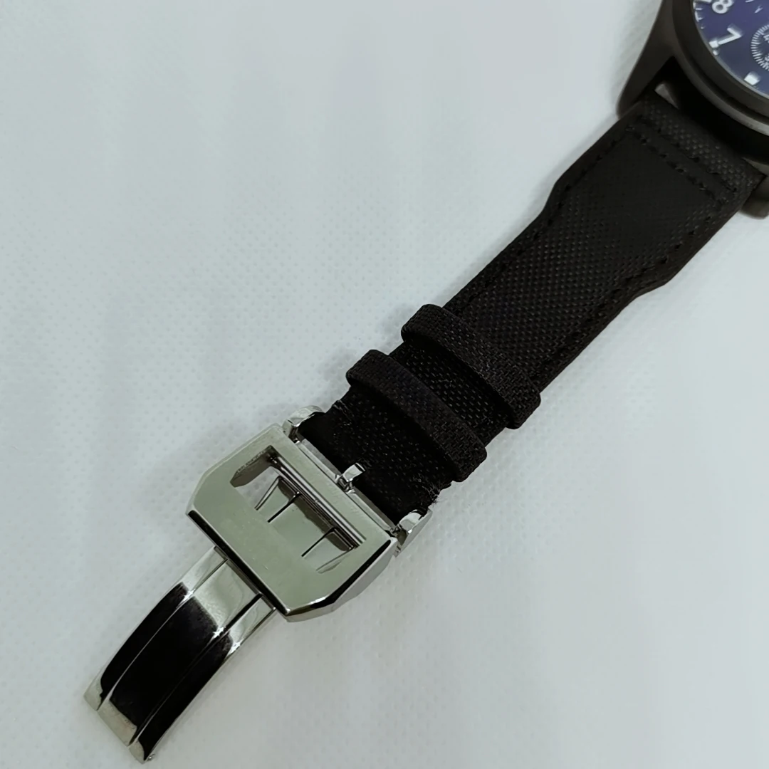 

Luxury Brand New Men Pilot's Japanese Quartz Chronograph Daydate Le Petit Prince Sapphire Canvas Black Leather Blue Sport Watch