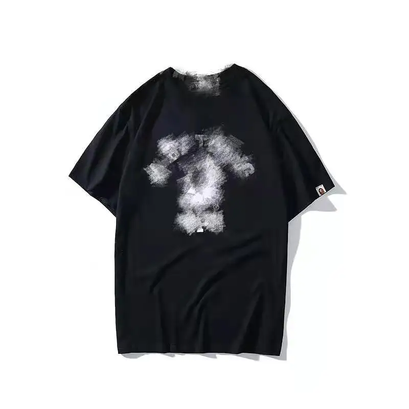 

Bape New Youth Cartoon Printed T-shirt Men's Loose-fitting Casual Round-neck Short Sleeve