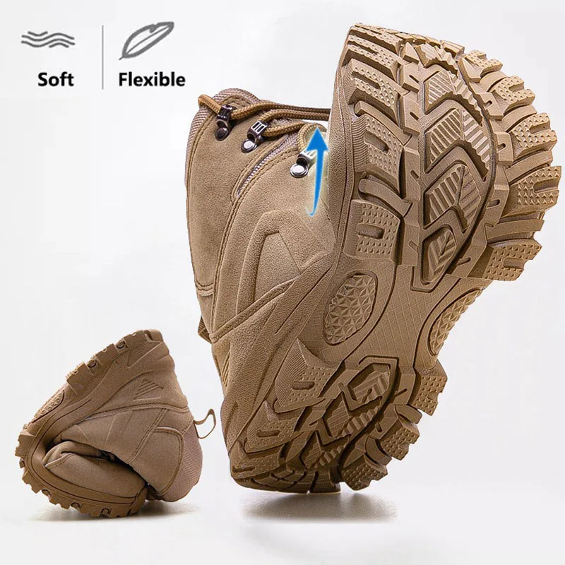 Мужские уличные военные тактические ботинки водонепроницаемые дышащие