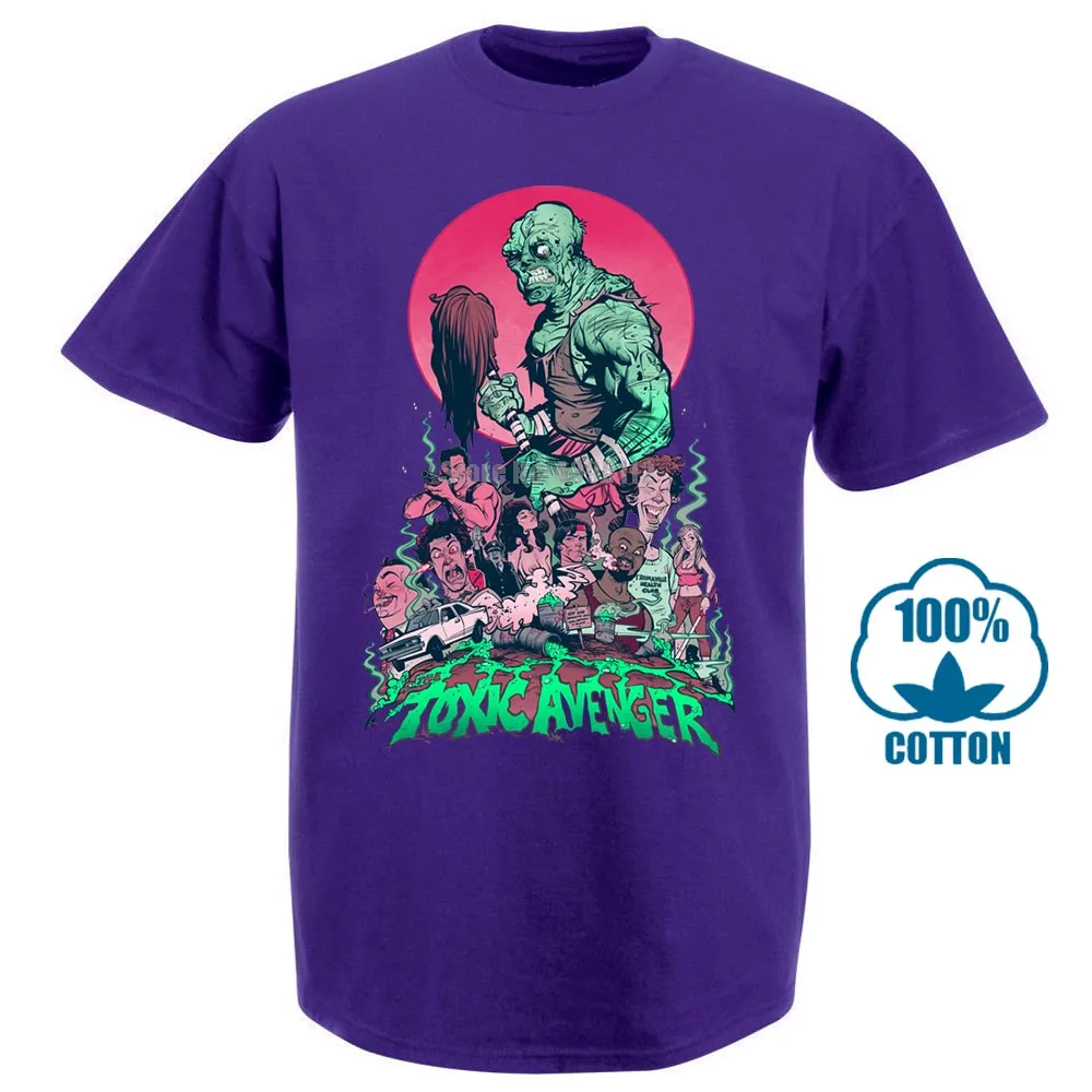 Фиолетовый Toxic Мститель рубашка Toxic Розовый S 5Xl Графический Футболка мужская футболка короткий рукав круглый вырез - Цвет: Фиолетовый