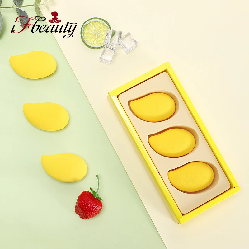 Косметический набор для пудры с буфами Гладкий женский губки макияжа