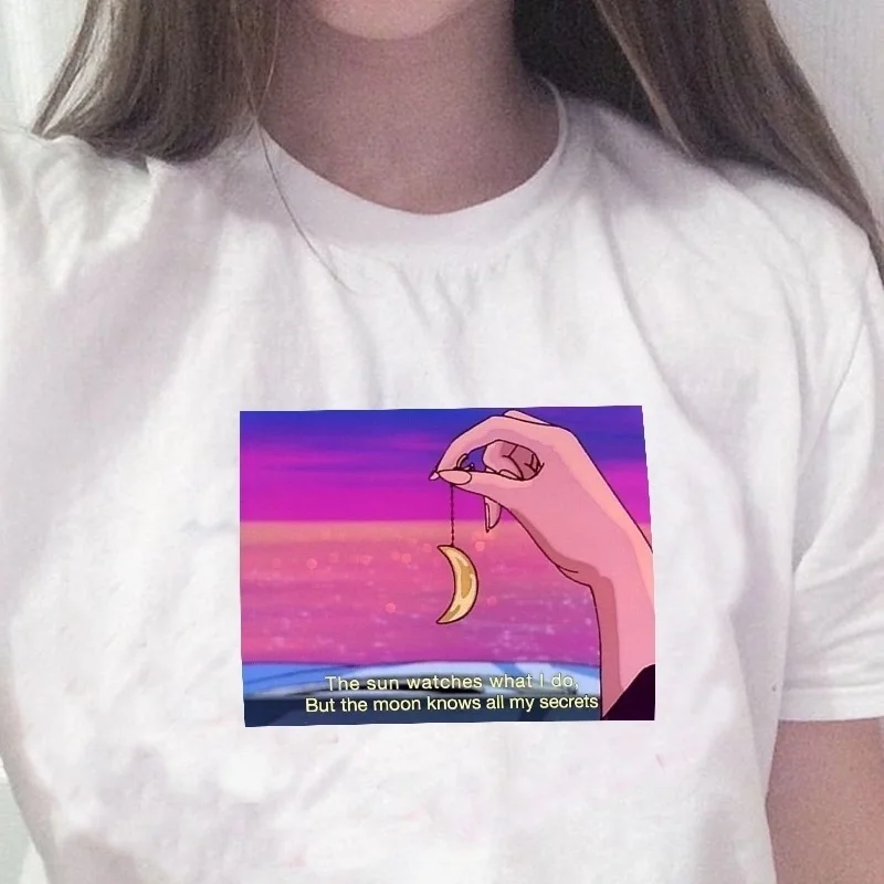 Летняя мода Топ знает все мои секреты эстетическое аниме футболка с цитатами 90S