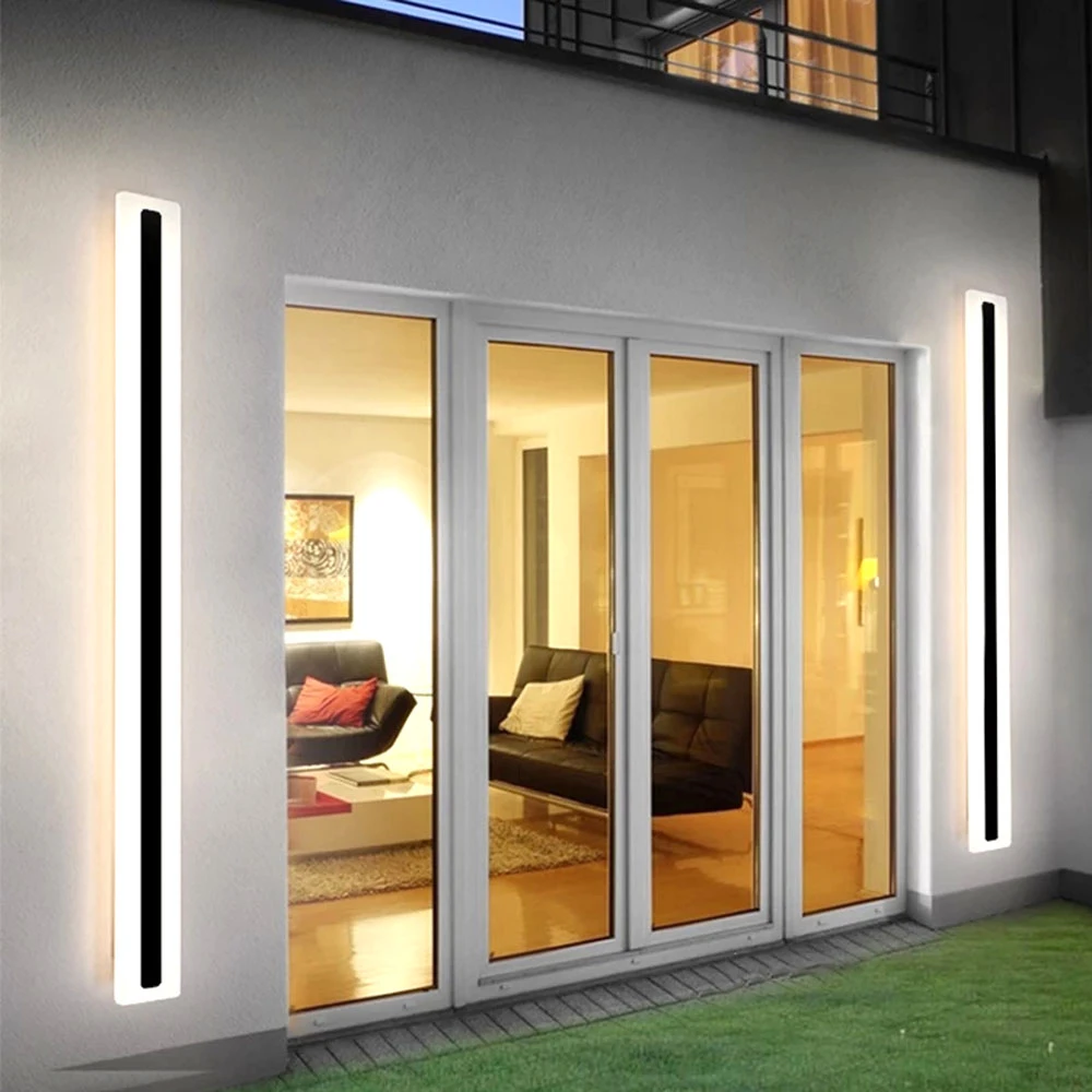 

Led Wall Lamp Long Background Wall Light Decor For Home Bedroom Living Room Bedside Outdoor Wall Sconce Lighting Fixture AC220V