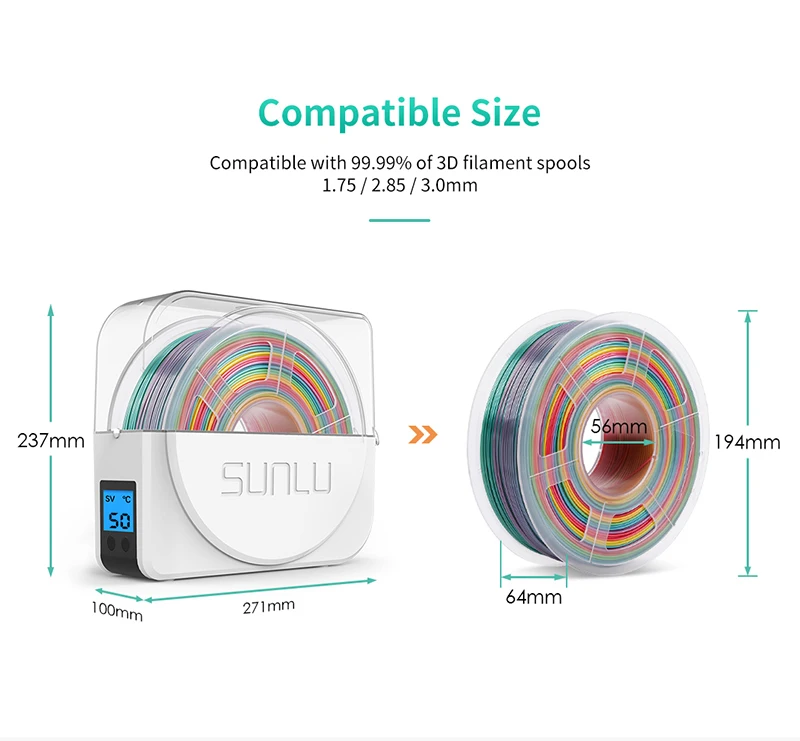 Коробка для сушки нити 3D держатель хранения сублимационная коробка 3D-принтера |