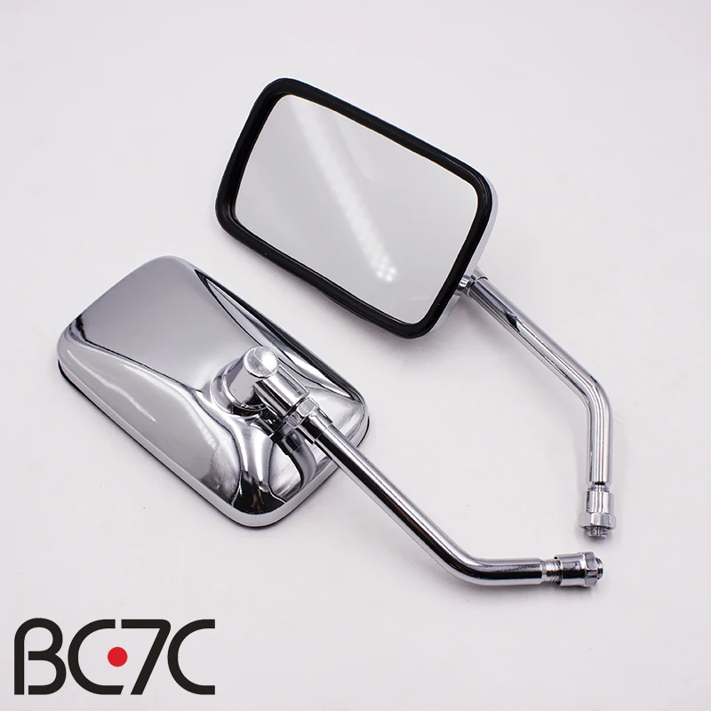 Мотоциклетное прямоугольное черное зеркало заднего вида мотоциклетное