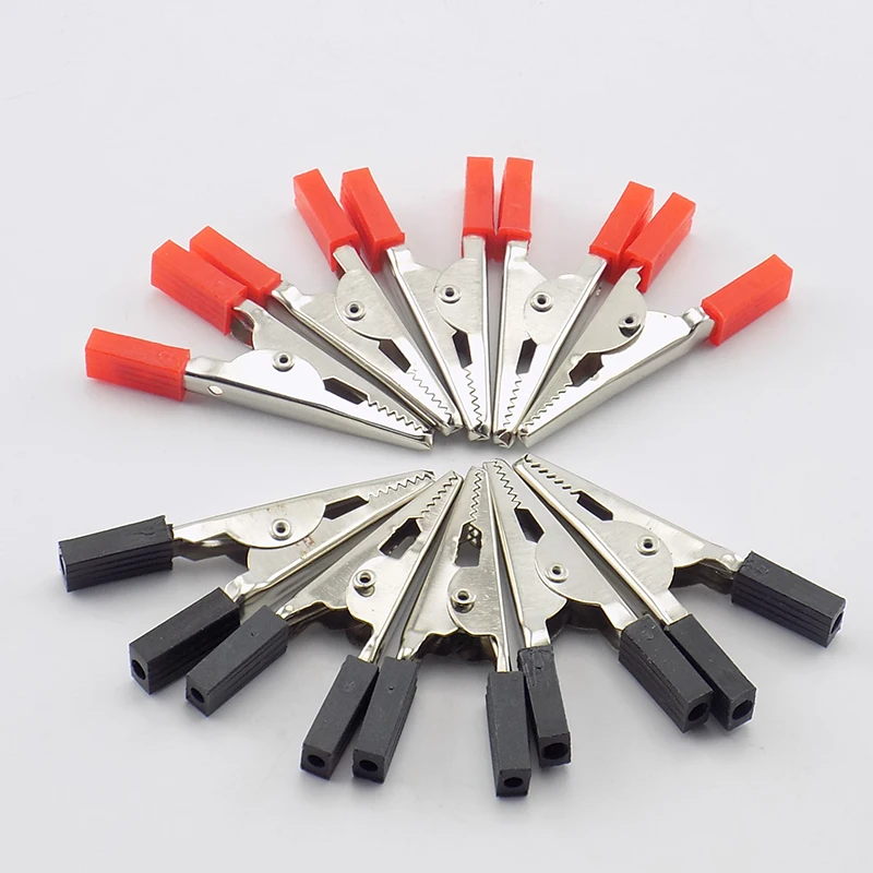 

10pcs 50mm 35mm Alligator Clips Crocodile Test Lead Power Terminals Clips Electrical Tool Supplies Power Testing