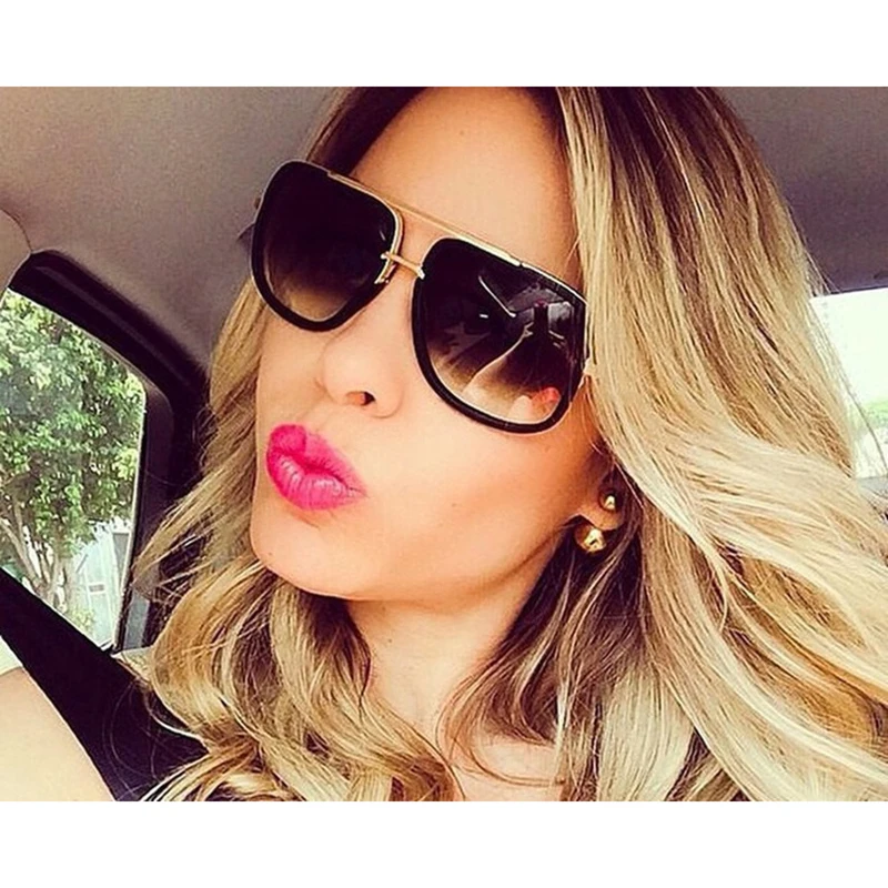 2020 Модные солнцезащитные очки в большой оправе Мужские квадратные модные для