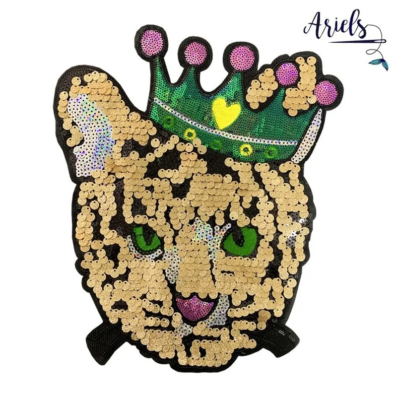 

50pcs/Lot Embroidery Patches Letters Clothing Decoration Accessories Beads Crown Tabby Diy Iron Heat Transfer Applique