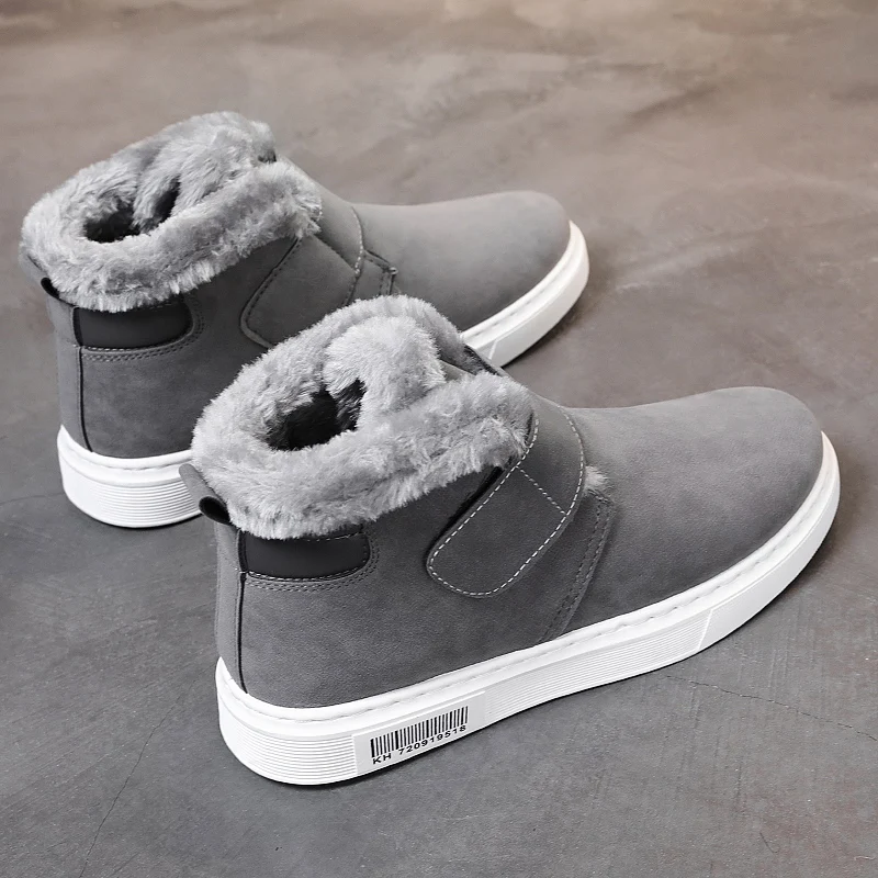 

Winter Warm Boots Men Lightweight Ankle Snow Boots Male Comfortable Plush Cotton Shoes Unisex Outdoor Anti-Slip Walking Footwear