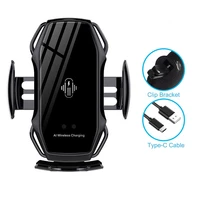 a5 ai smart sensor car phone holder wireless fast charger for smart phones car accessories high quality holder for phone