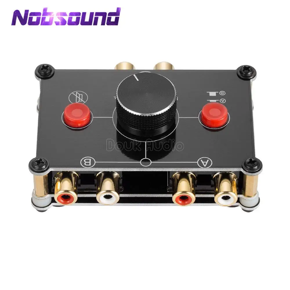 

New Little Bear Mini 2-Way Stereo L/R RCA Audio Selector Passive Preamp Switcher Splitter Box tube amplifier equalizer